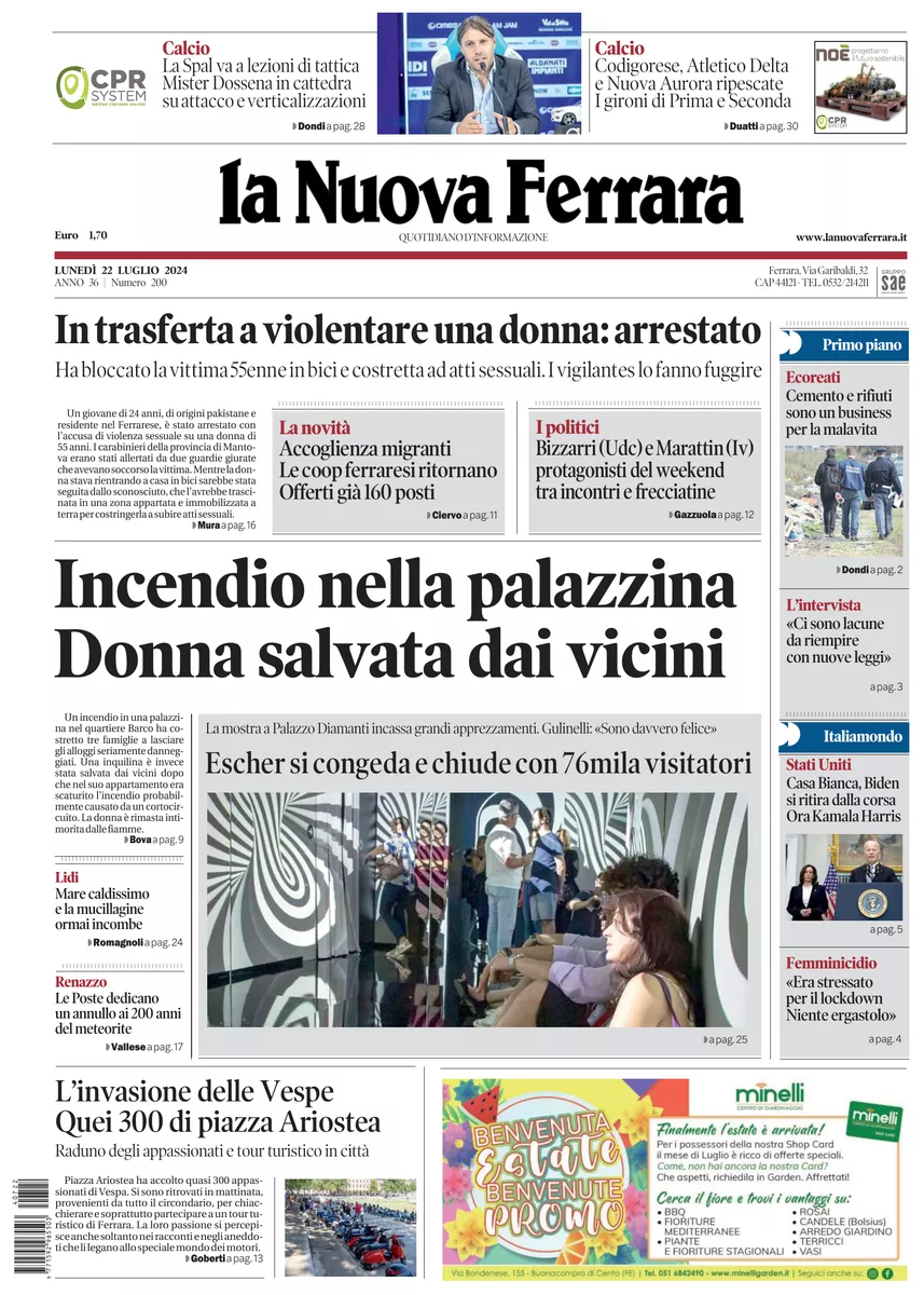 Prima-pagina-nuova ferrara-oggi-edizione-del-2024-07-22